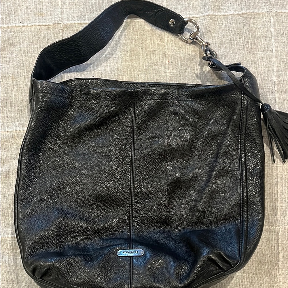Coach Black Leather Shoulder Bag